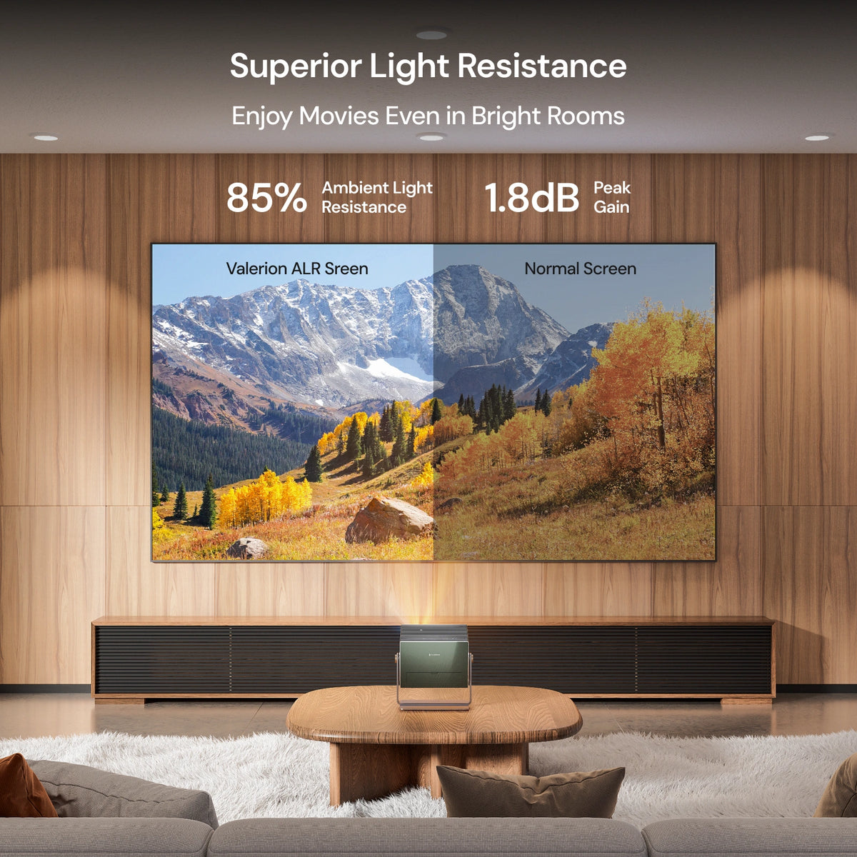 AWOL Valerion 100''/120'' Fresnel Ambient Light Rejecting Screen