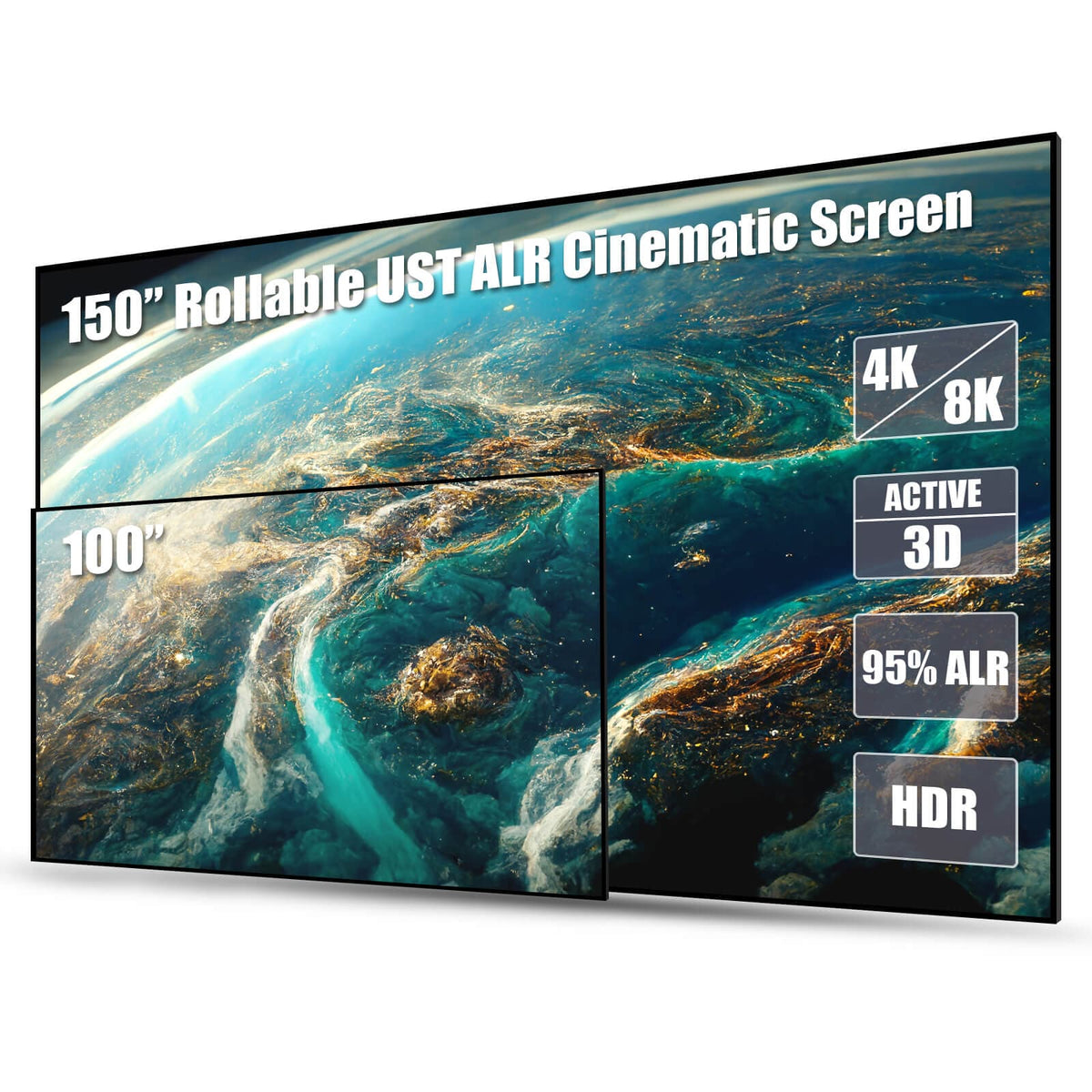120''-132'' Lenticular Cinematic ALR Screen