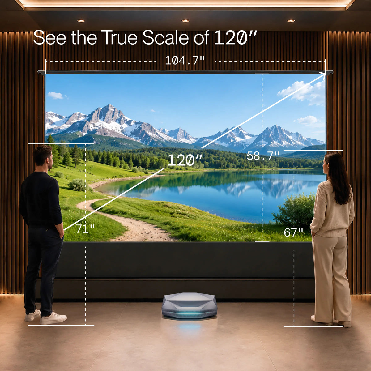 100''-120'' Cinematic+ ALR Motorized Floor Rising Acoustic Screen