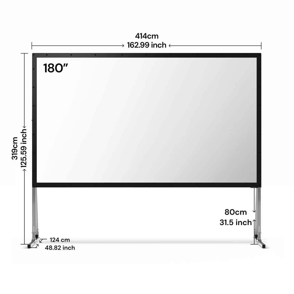 AWOL Valerion Outdoor Camping Portable Folding Matte White Screen