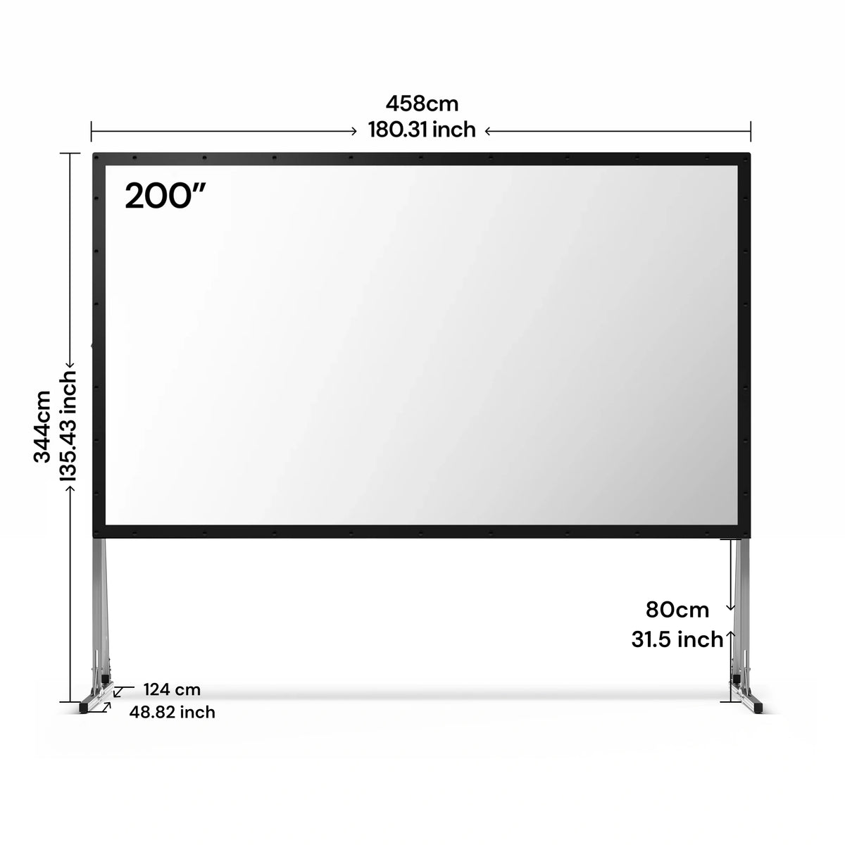 AWOL Valerion Outdoor Camping Portable Folding Matte White Screen
