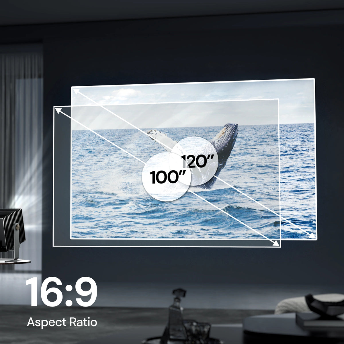 AWOL Valerion 100″–220″ Matte White Screen