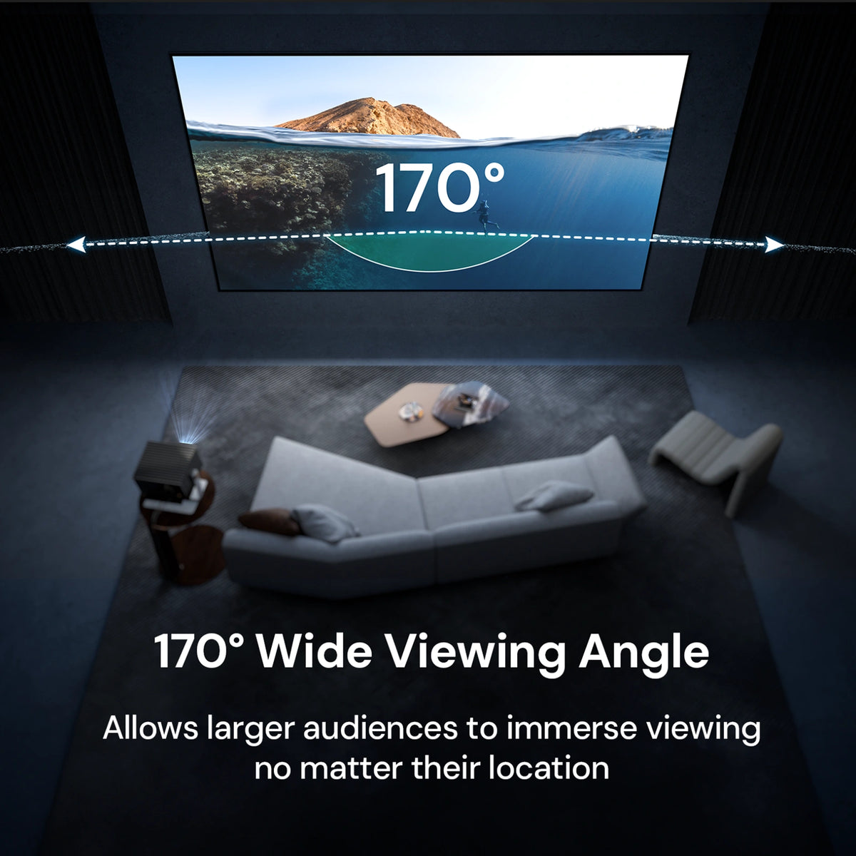 AWOL Valerion 100″–220″ Matte White Screen