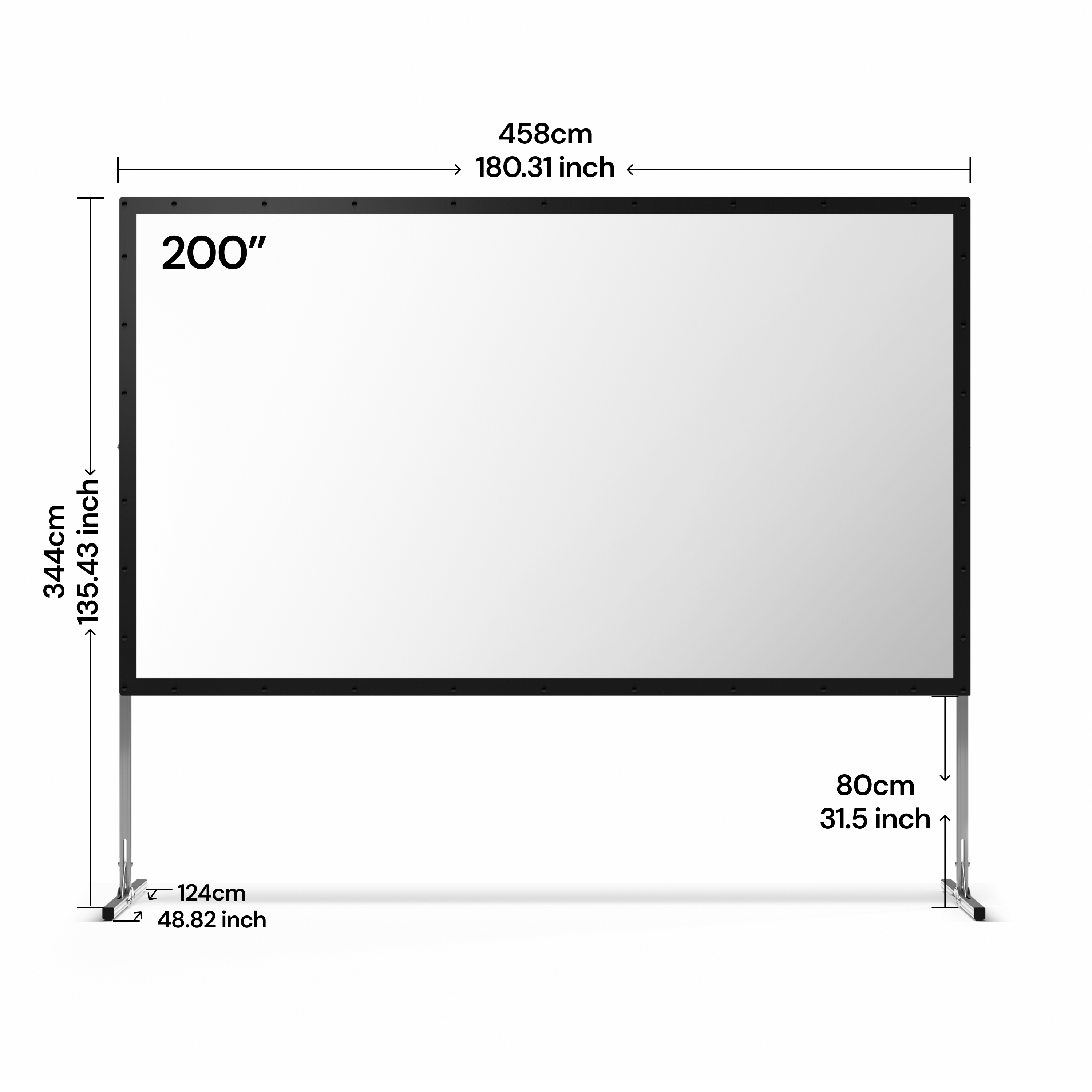 Valerion Outdoor Camping Portable Folding Matte White Screen