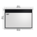 Valerion 120" Backyard Weather Proof Motorized Drop Down Matte White Screen