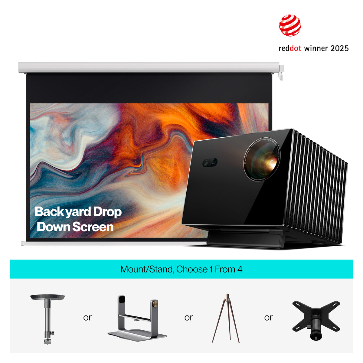 AWOL Valerion Max + 120″ Backyard Drop Down Screen