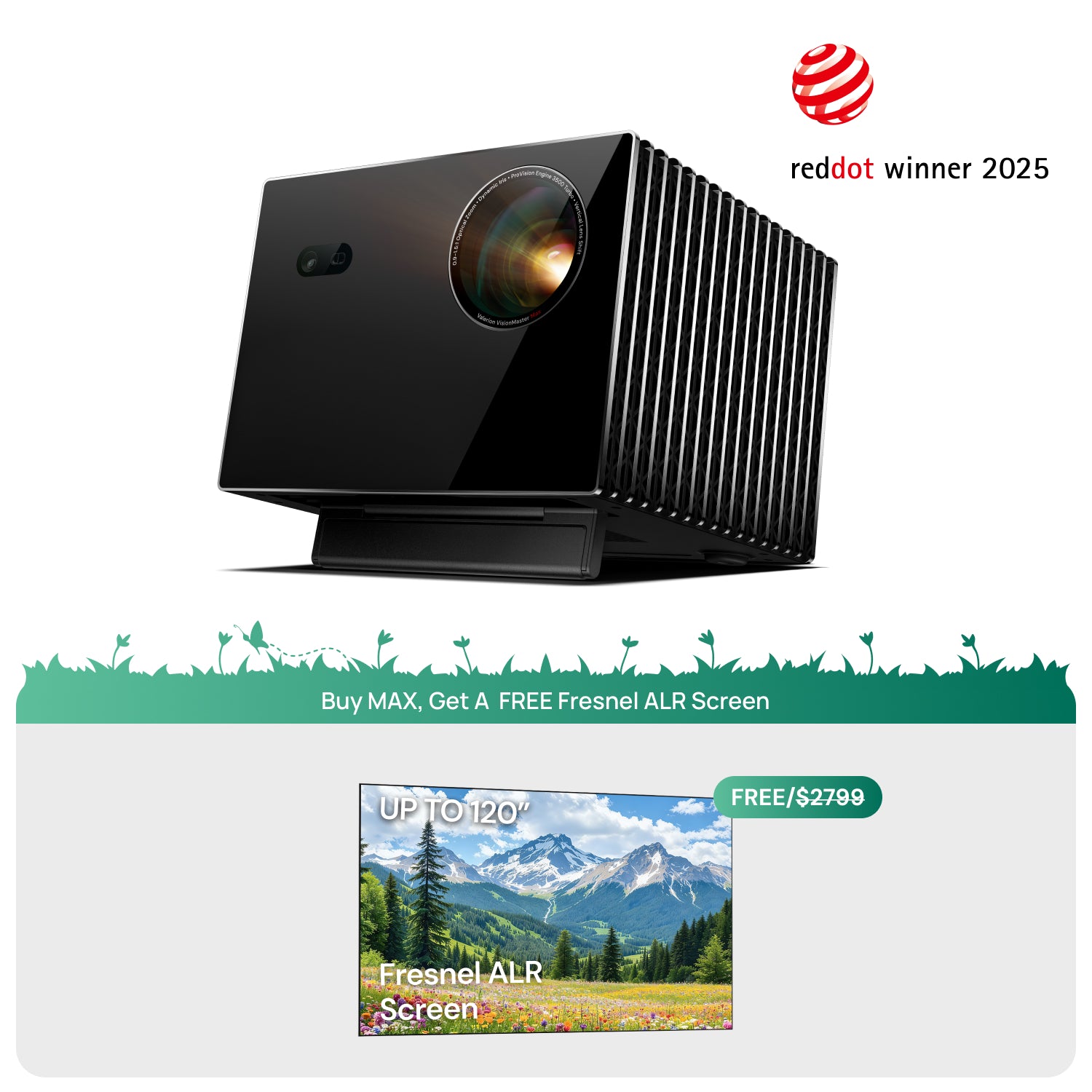 VisionMaster MAX + Fresnel Ambient Light Rejecting Screen