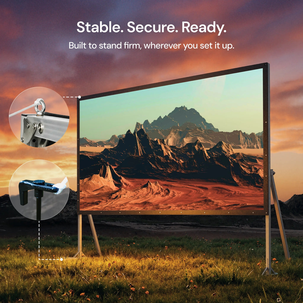 AWOL Valerion Outdoor Camping Portable Folding Matte White Screen